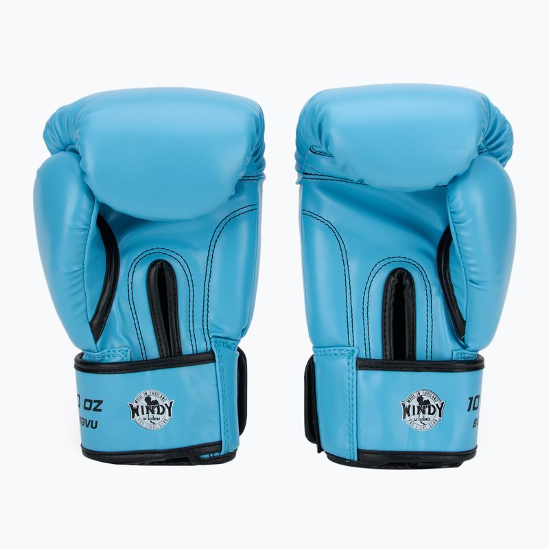 WINDY Guantoni da boxe classici in pelle sintetica blu cielo 3