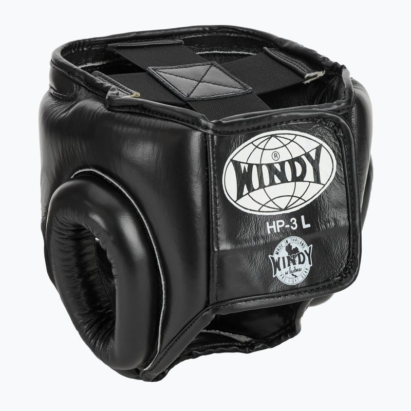 Casco da boxe WINDY in vera pelle nero 3