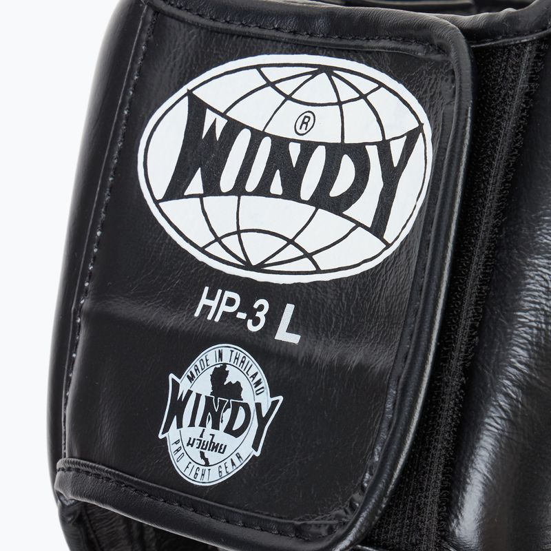 Casco da boxe WINDY in vera pelle nero 4