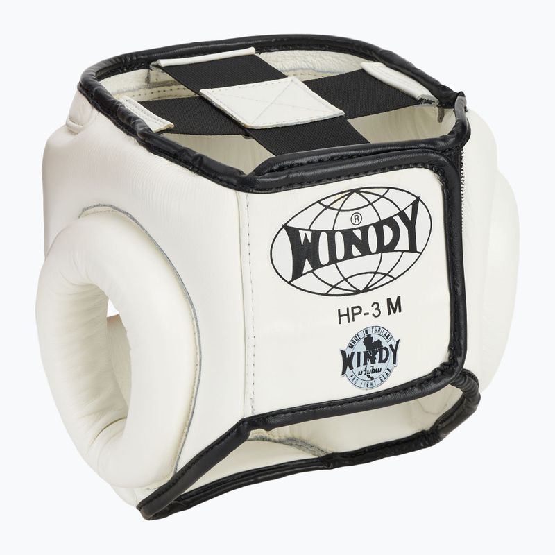 Casco da boxe WINDY in vera pelle bianco 3