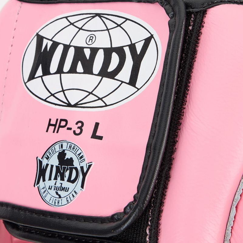 WINDY Casco da boxe rosa in vera pelle 4