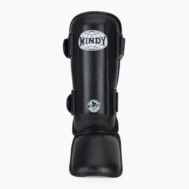 WINDY Protezioni per tibia e piede in pelle sintetica nera 4