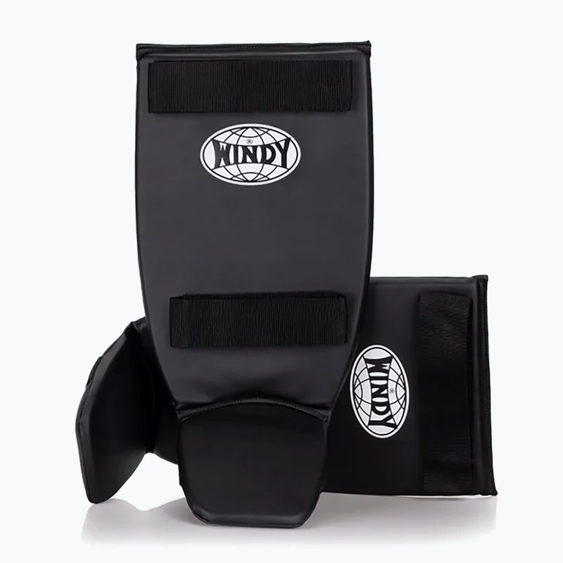 WINDY Classic Doppia cinghia per tibia e piede nero 10