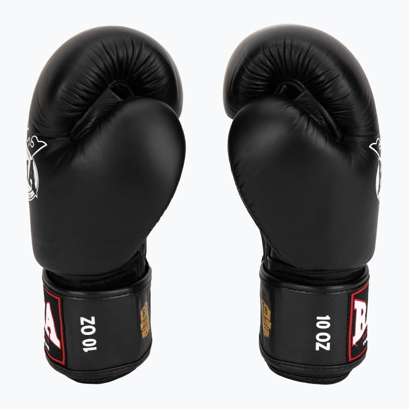 RAJA BOXING Guanti da boxe singoli standard in vera pelle neri 3