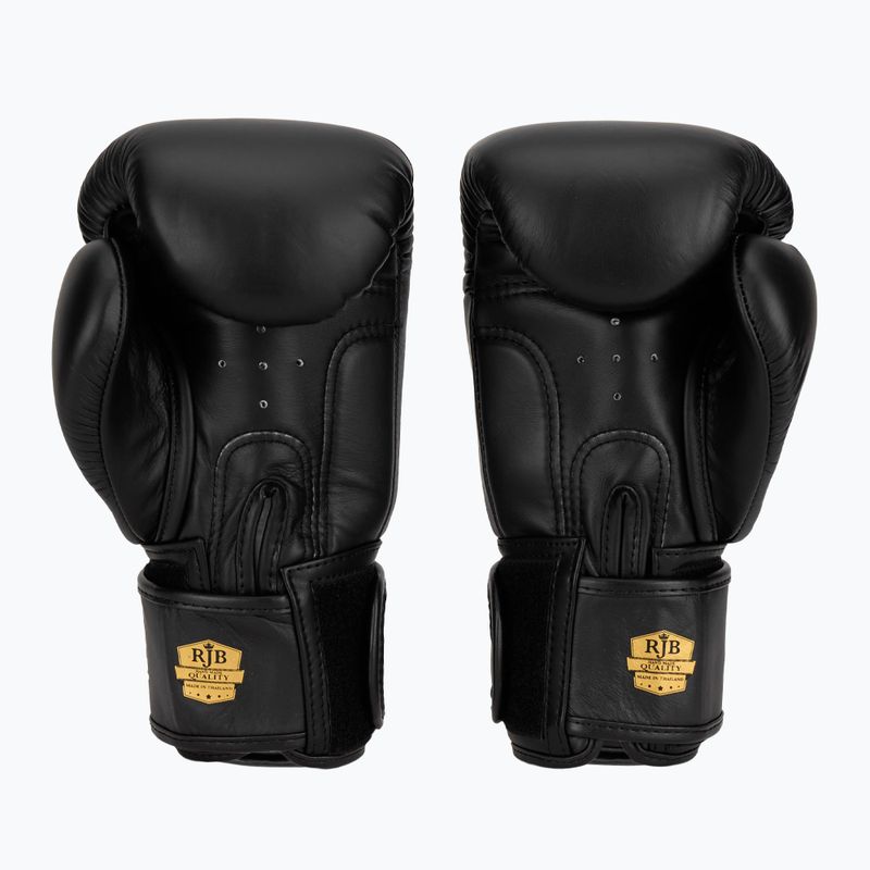 RAJA BOXING Guanti da boxe singoli standard in vera pelle neri 4