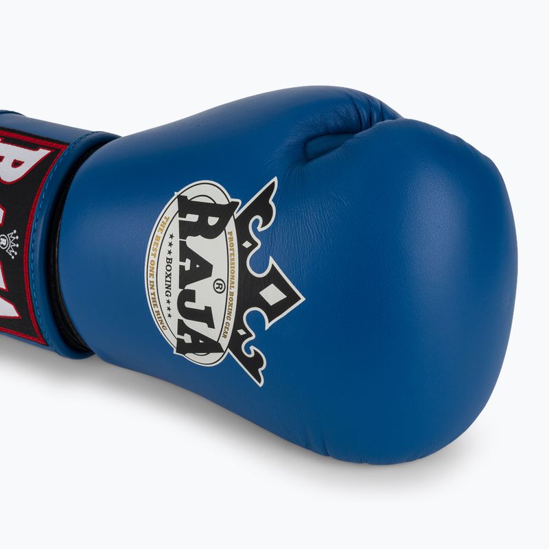 RAJA BOXING Guanti da boxe singoli standard in vera pelle blu 5