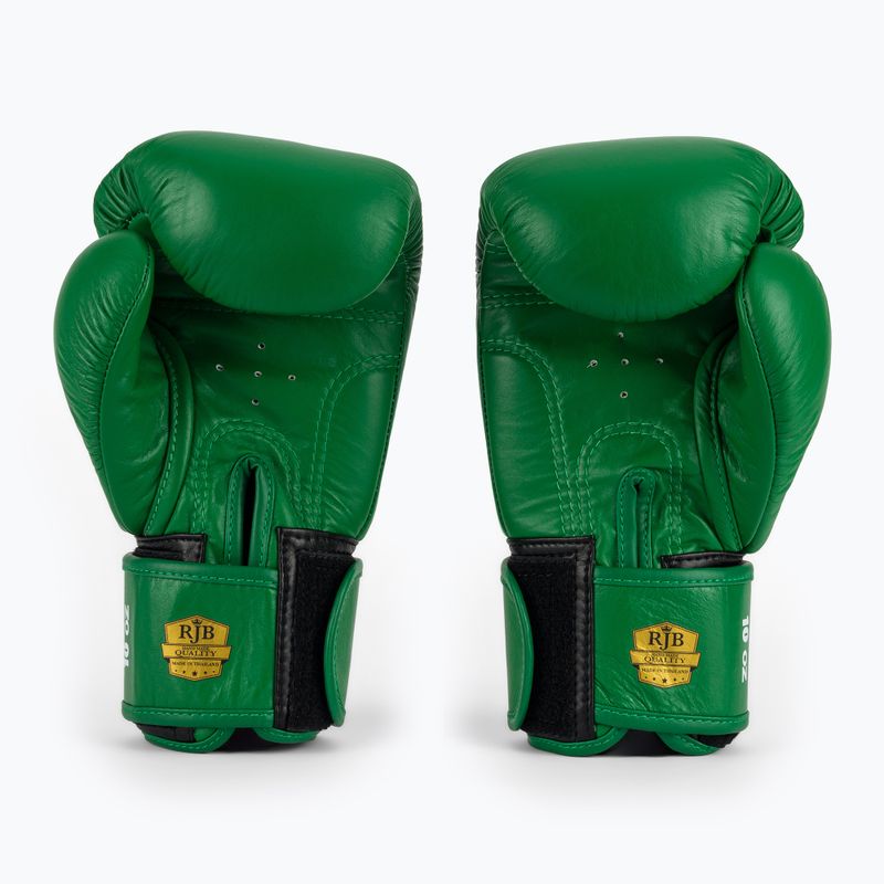 RAJA BOXING Guanti da boxe singoli standard in vera pelle verde 3