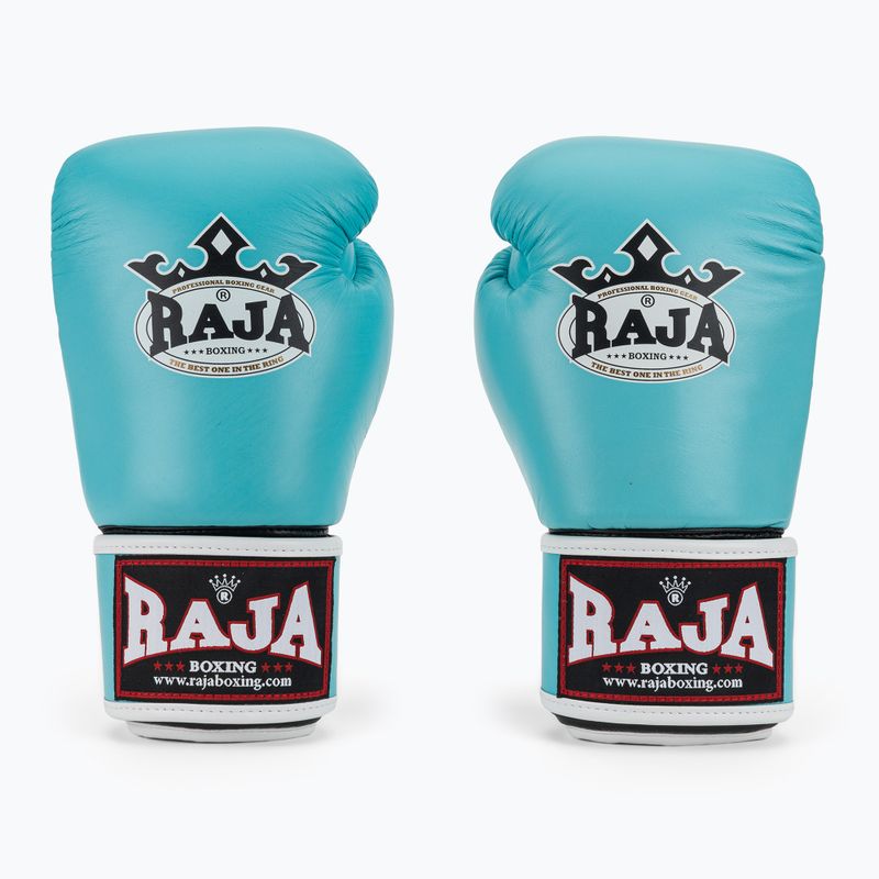 RAJA BOXING Guanti da boxe singoli standard in vera pelle blu chiaro 2