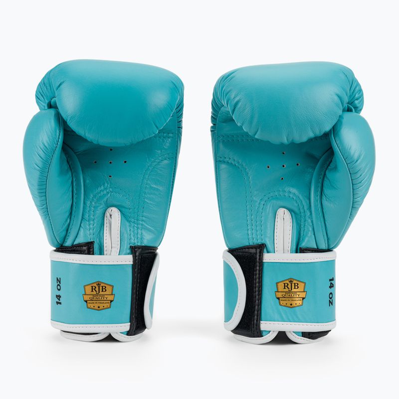 RAJA BOXING Guanti da boxe singoli standard in vera pelle blu chiaro 3