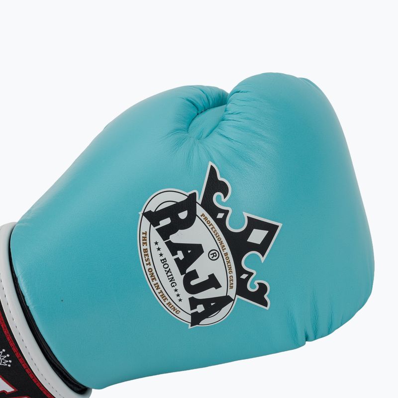 RAJA BOXING Guanti da boxe singoli standard in vera pelle blu chiaro 5