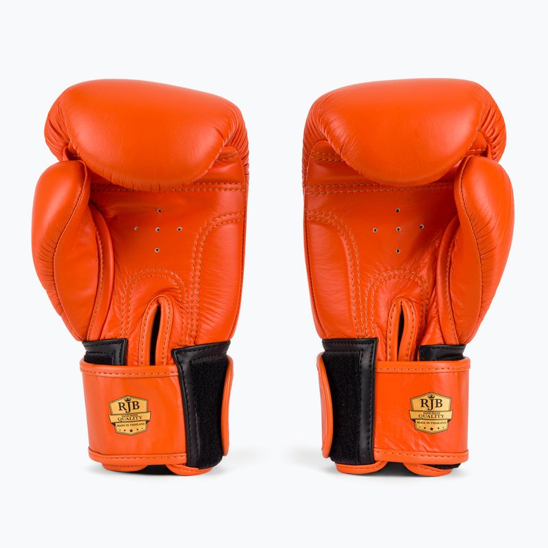 RAJA BOXING Guanti da boxe singoli standard in vera pelle arancione 3