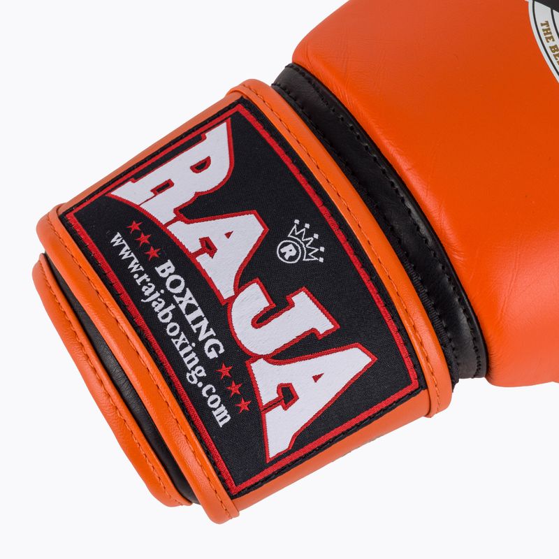 RAJA BOXING Guanti da boxe singoli standard in vera pelle arancione 6