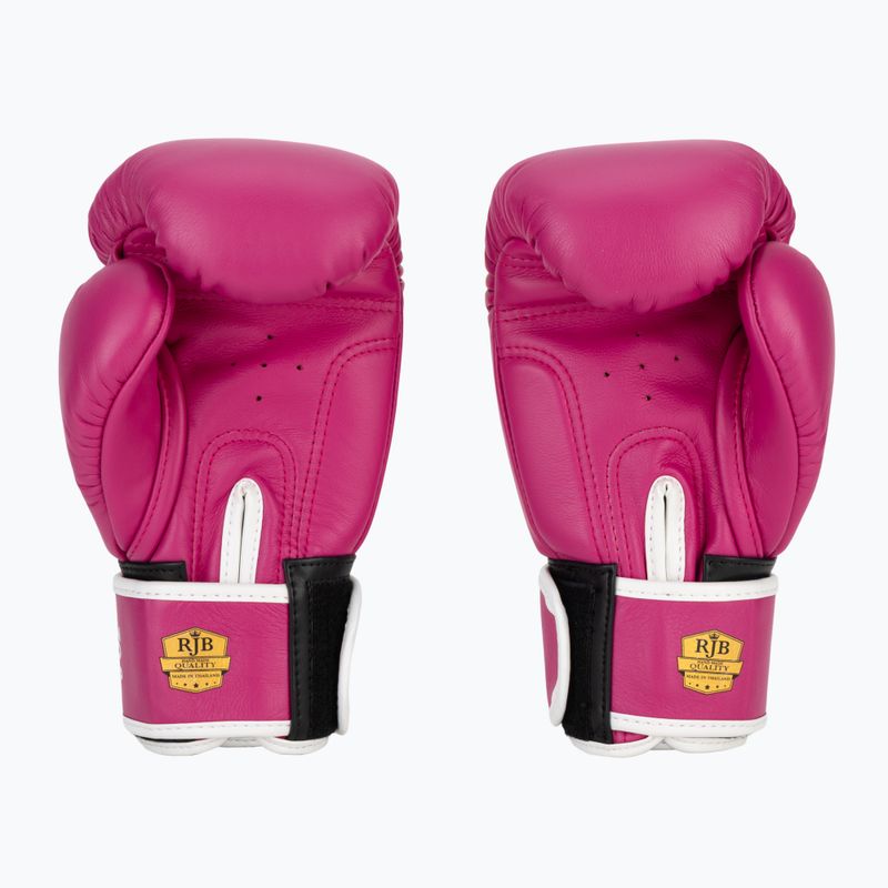 RAJA BOXING Guanti da boxe singoli standard in vera pelle rosa 3