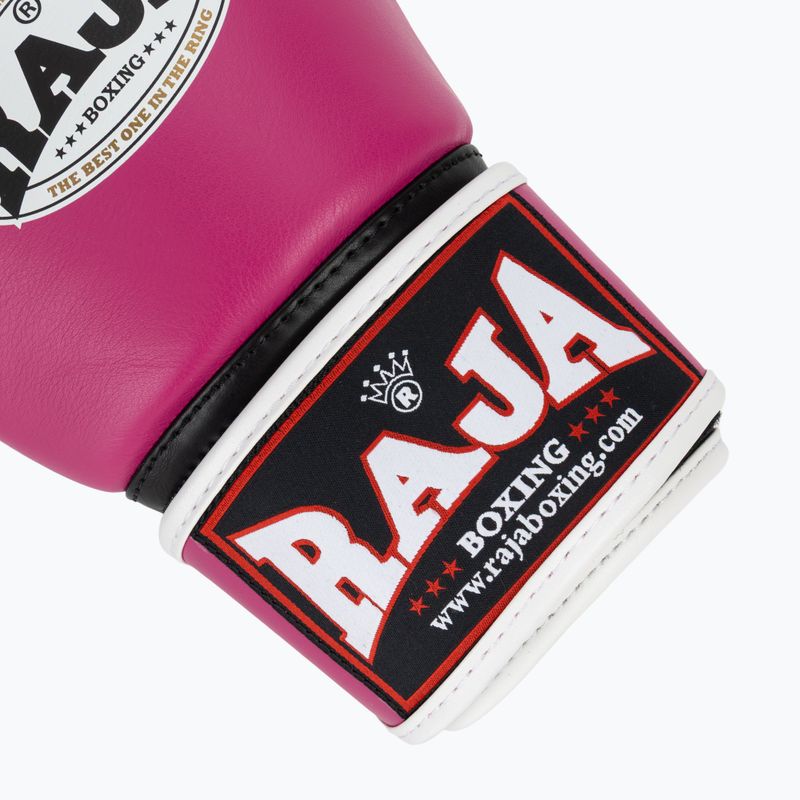RAJA BOXING Guanti da boxe singoli standard in vera pelle rosa 6