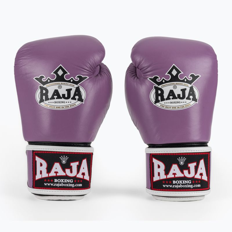 RAJA BOXING Guanti da boxe singoli standard in vera pelle viola 2