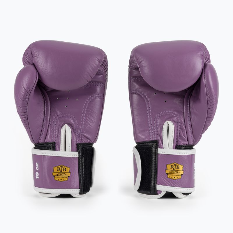 RAJA BOXING Guanti da boxe singoli standard in vera pelle viola 3