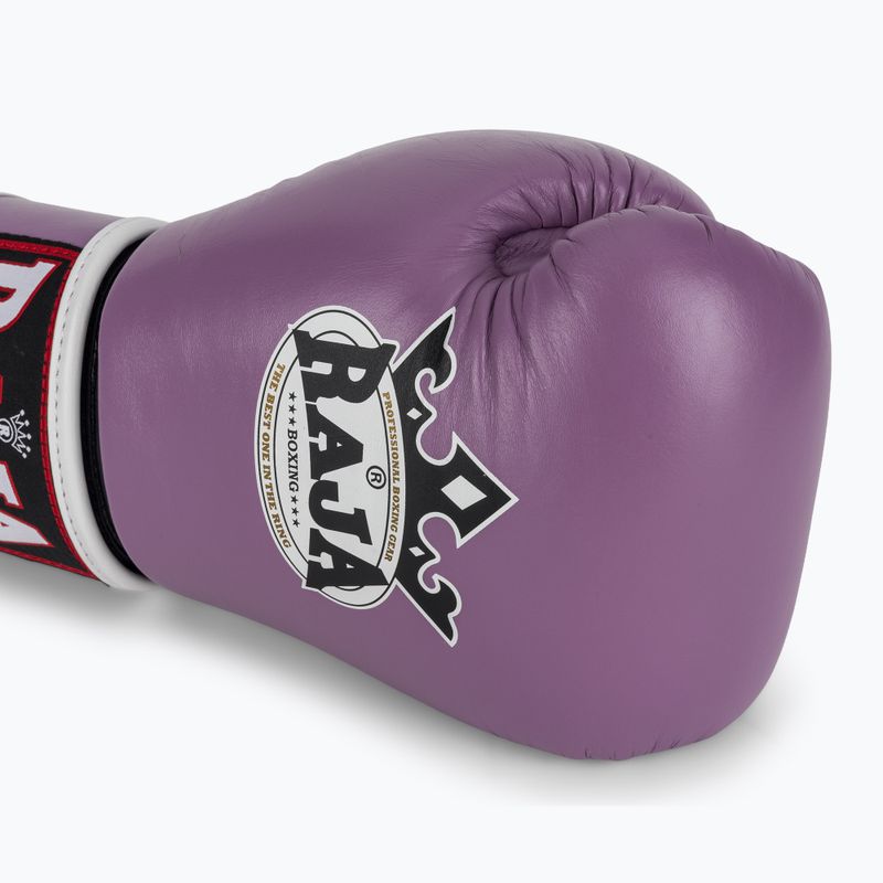 RAJA BOXING Guanti da boxe singoli standard in vera pelle viola 5