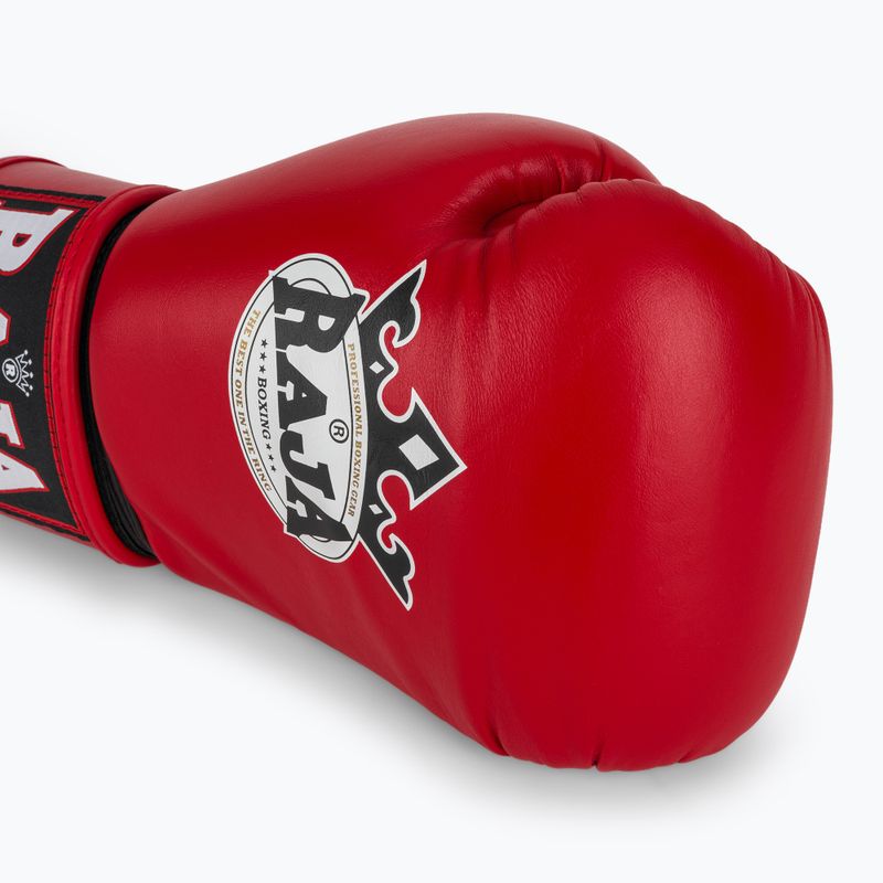 RAJA BOXING Guanti da boxe singoli standard in vera pelle rossi 5