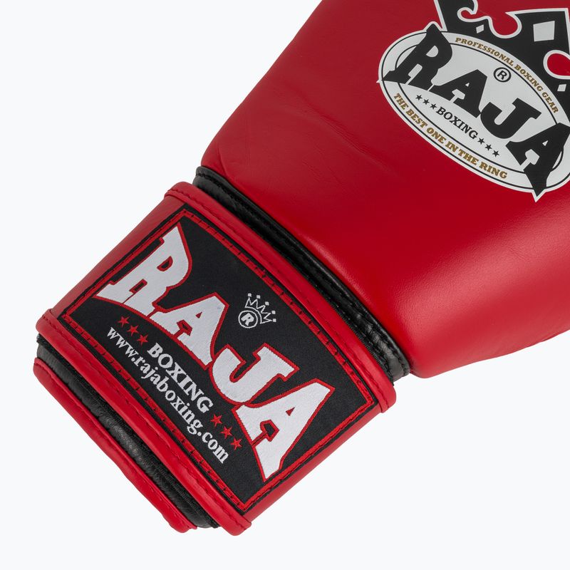 RAJA BOXING Guanti da boxe singoli standard in vera pelle rossi 6