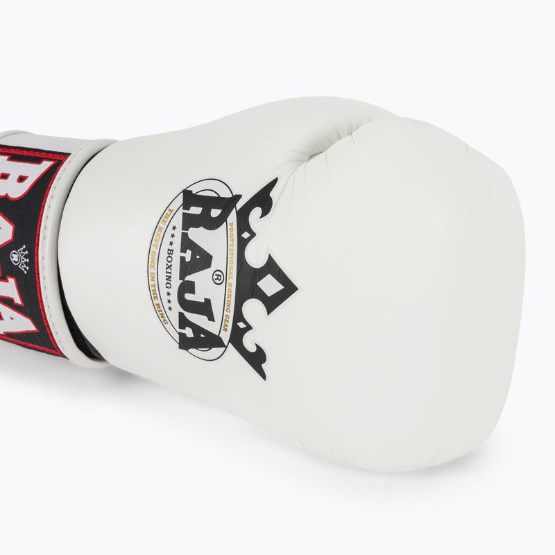 RAJA BOXING Guanti da boxe bianchi standard singoli in vera pelle 5