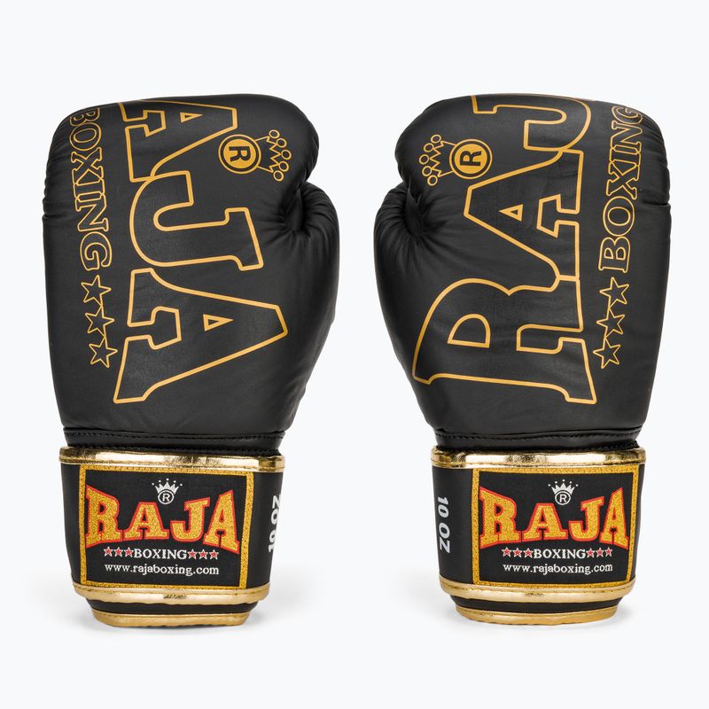 RAJA BOXING Origine Guanti da boxe in vera pelle standard neri 2