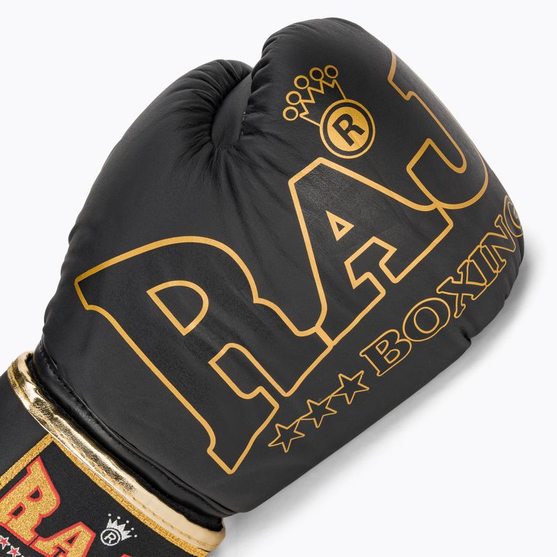 RAJA BOXING Origine Guanti da boxe in vera pelle standard neri 5