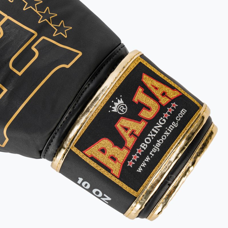 RAJA BOXING Origine Guanti da boxe in vera pelle standard neri 6