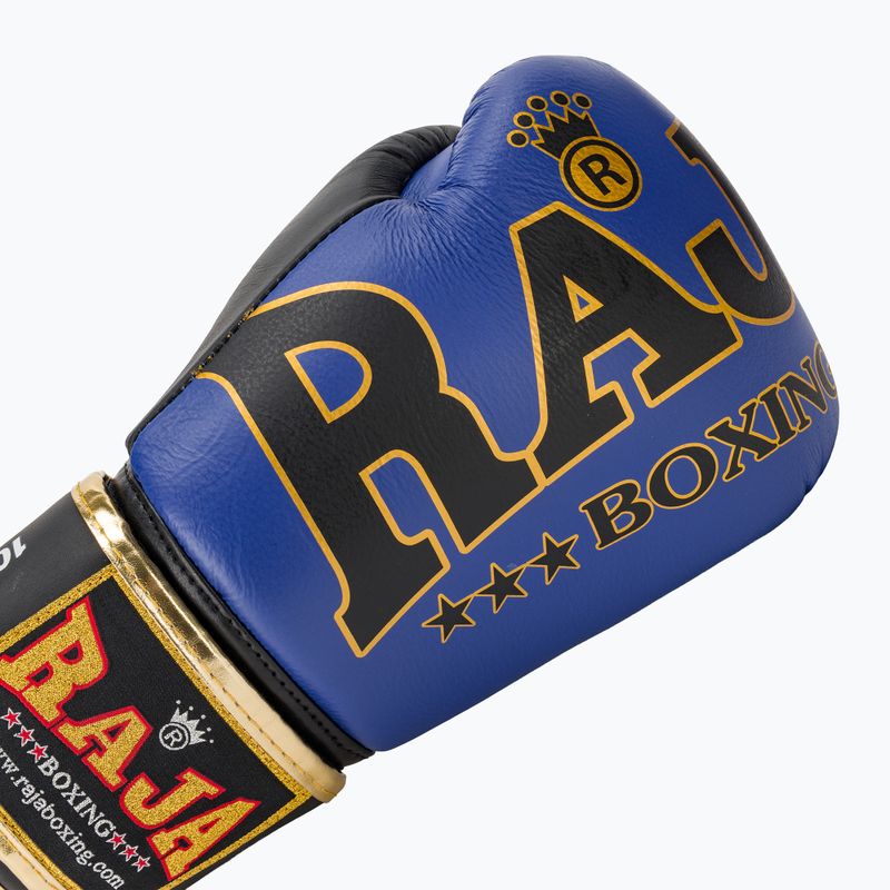RAJA BOXING Origine Guanti da boxe standard in vera pelle blu 5