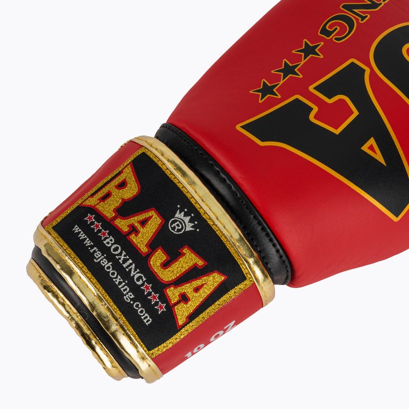 RAJA BOXING Origine Standard Guantoni da boxe rossi in vera pelle 6