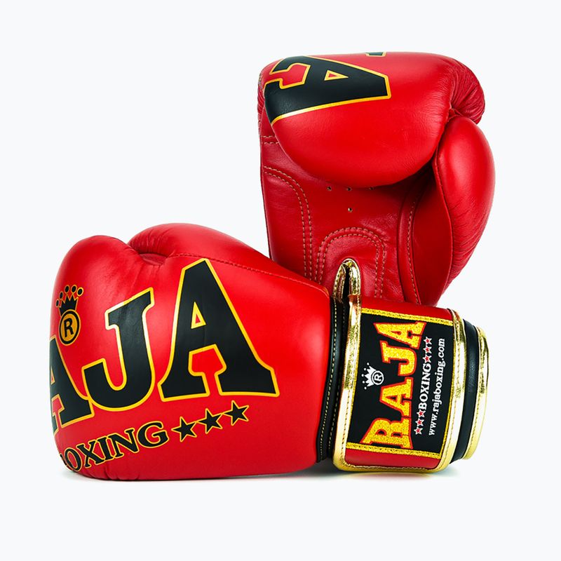 RAJA BOXING Origine Standard Guantoni da boxe rossi in vera pelle 3