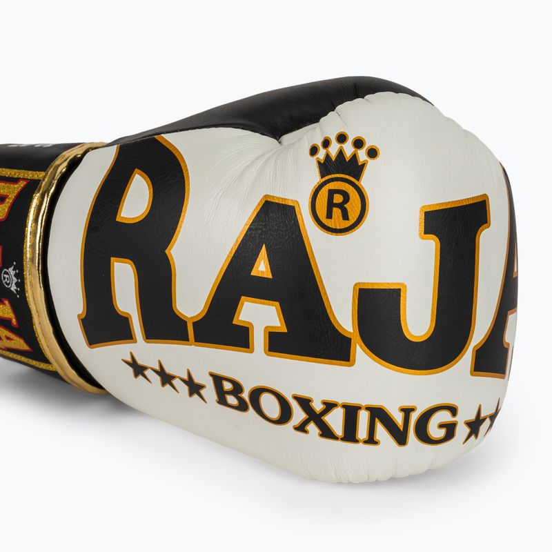 RAJA BOXING Origine Standard Guantoni da boxe bianchi in vera pelle 5