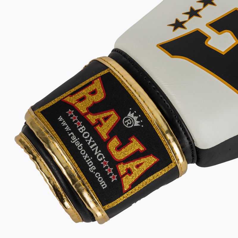 RAJA BOXING Origine Standard Guantoni da boxe bianchi in vera pelle 6