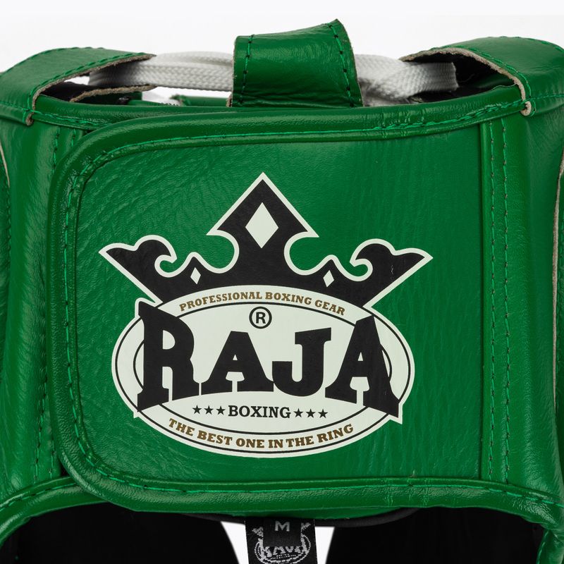 Casco RAJA BOXING in vera pelle verde 5