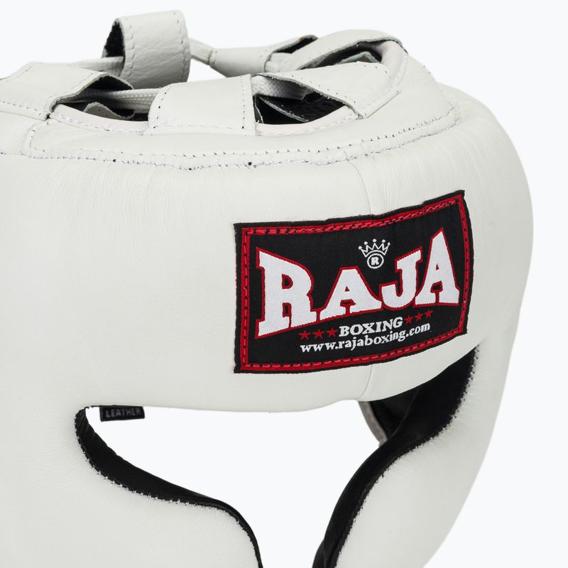 Casco RAJA BOXING in vera pelle bianco 4