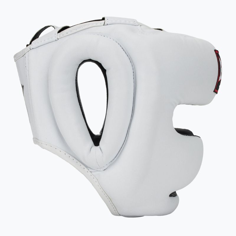 RAJA BOXING Casco da pugilato bianco semipelle 2