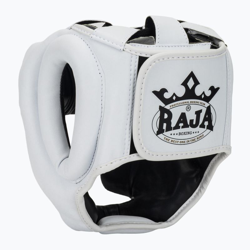 RAJA BOXING Casco da pugilato bianco semipelle 3