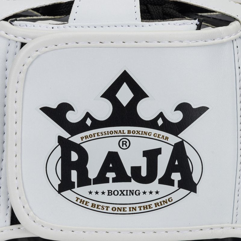 RAJA BOXING Casco da pugilato bianco semipelle 5