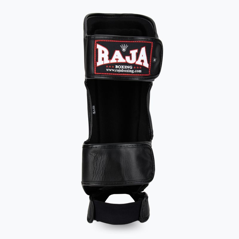 RAJA BOXING Parastinchi leggeri in vera pelle Protezioni per tibia e piede nero 5