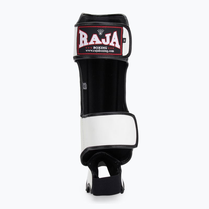RAJA BOXING Parastinchi leggeri in vera pelle protezioni bianche per tibia e piede 5