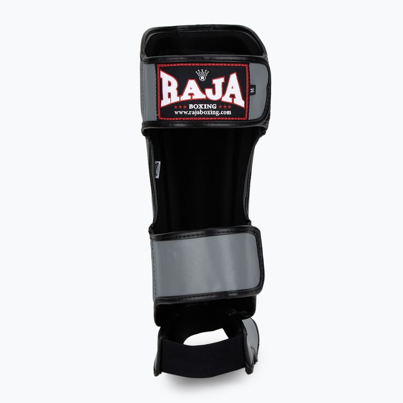 RAJA BOXING Parastinchi leggeri in pelle grigia per tibia e piede 5