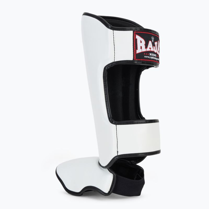 RAJA BOXING Parastinchi leggeri in pelle bianca per tibia e piede 3