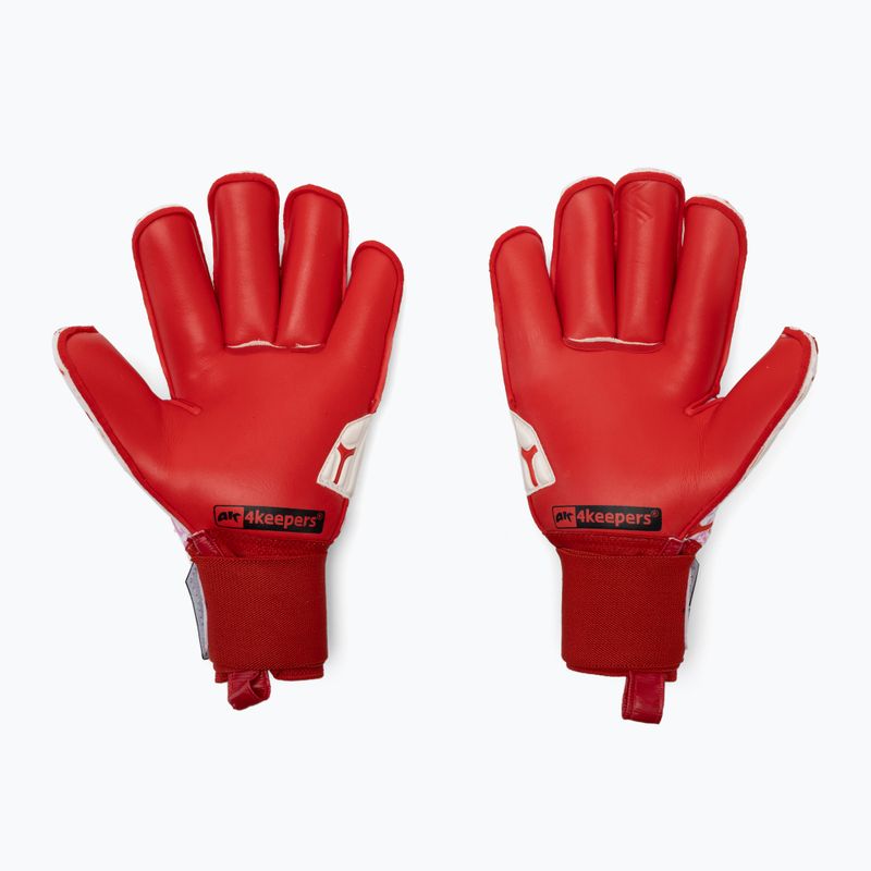 4keepers Force V 4.20 RF guanti da portiere bianco/rosso 2