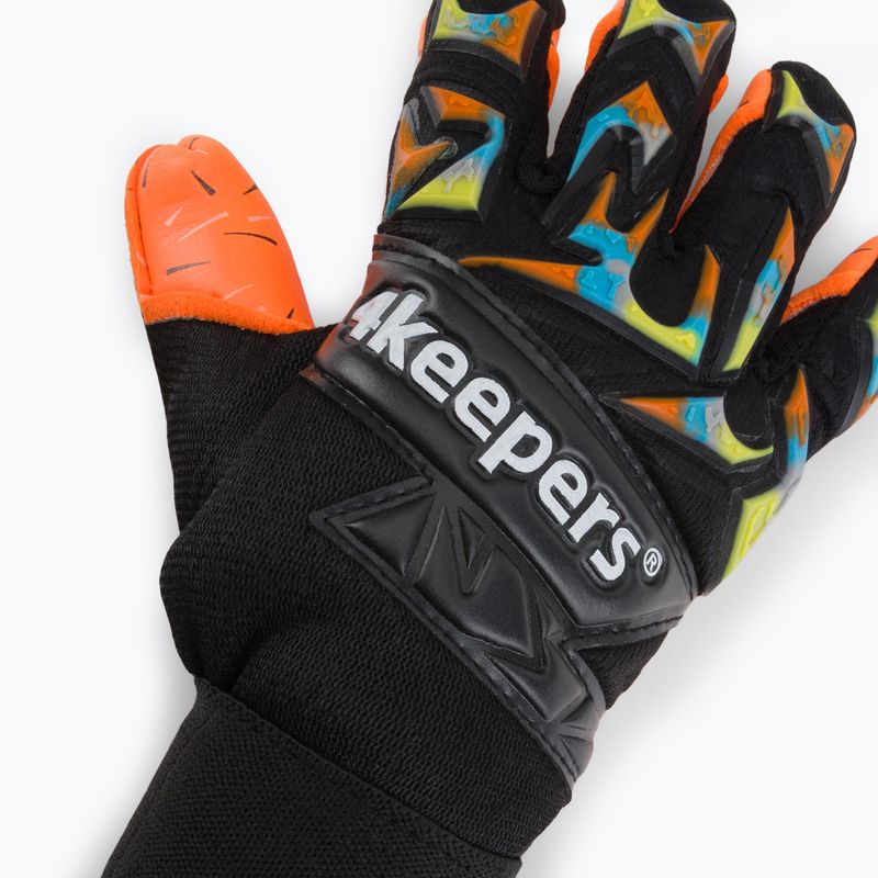 4keepers Equip Flame NC Jr guanti da portiere per bambini nero/multicolore 3