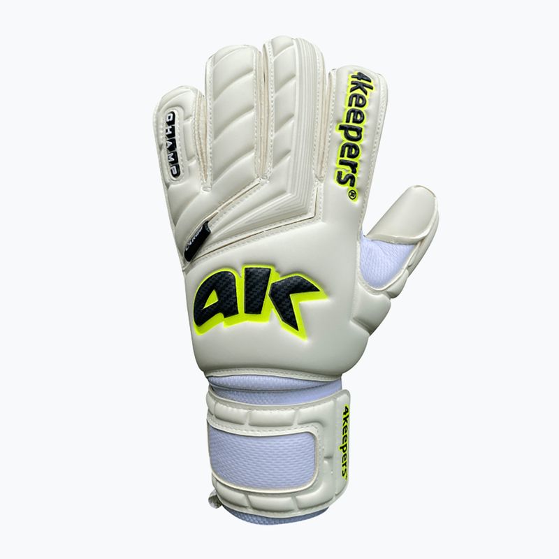 4keepers Champ Carbo V RF guanti da portiere per bambini bianco/giallo 4