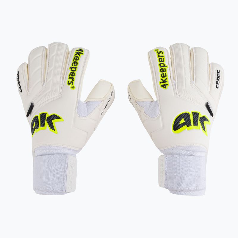 4keepers Champ Carbo V RF Strap guanti da portiere bianco/giallo