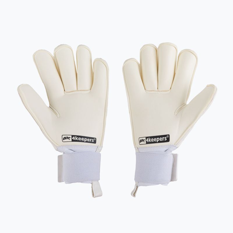 4keepers Champ Carbo V RF Strap guanti da portiere bianco/giallo 2