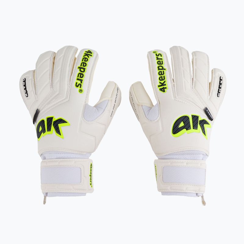Guanti da portiere per bambini 4keepers Champ Carbo V HB bianco/giallo