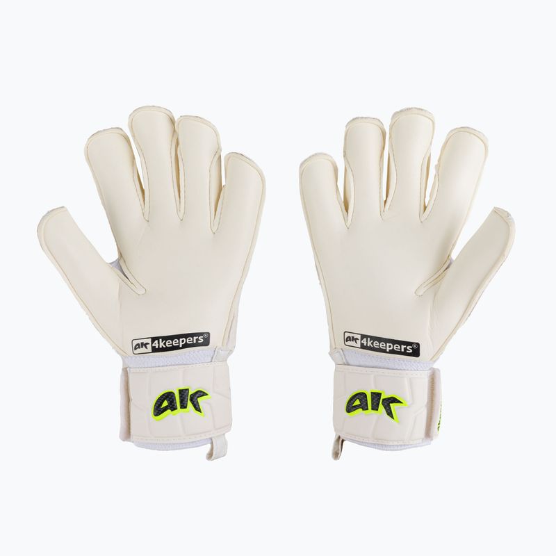 Guanti da portiere per bambini 4keepers Champ Carbo V HB bianco/giallo 2