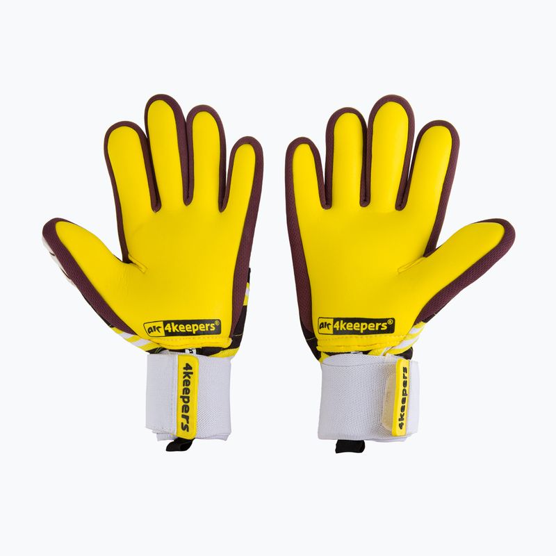 4keepers Evo Trago NC guanti da portiere bianco/nero/giallo 2