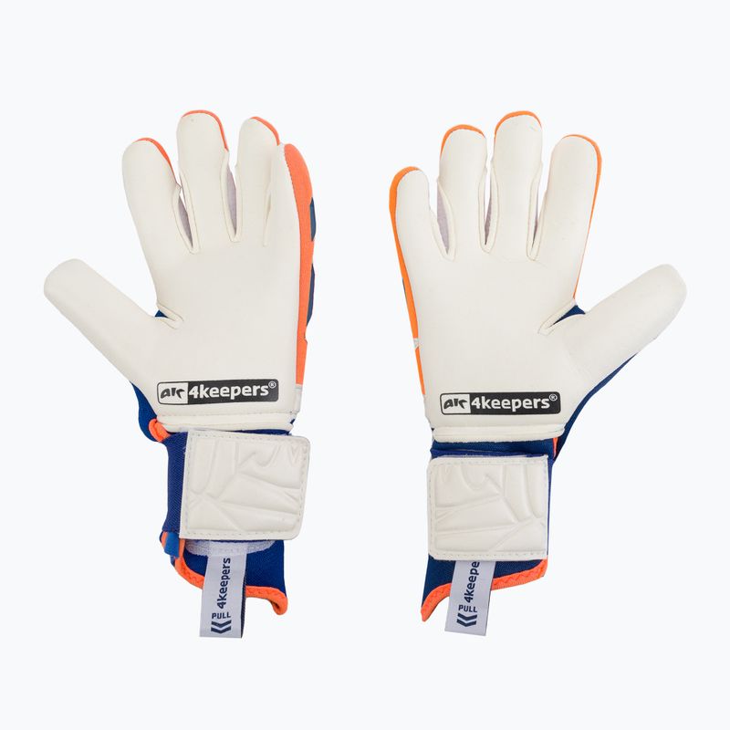 4keepers Equip Puesta NC Jr guanti da portiere per bambini blu/arancio 2